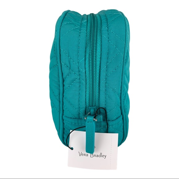 Vera Bradley Medium Zip Cosmetic Turquoise Sea - Picture 3 of 14